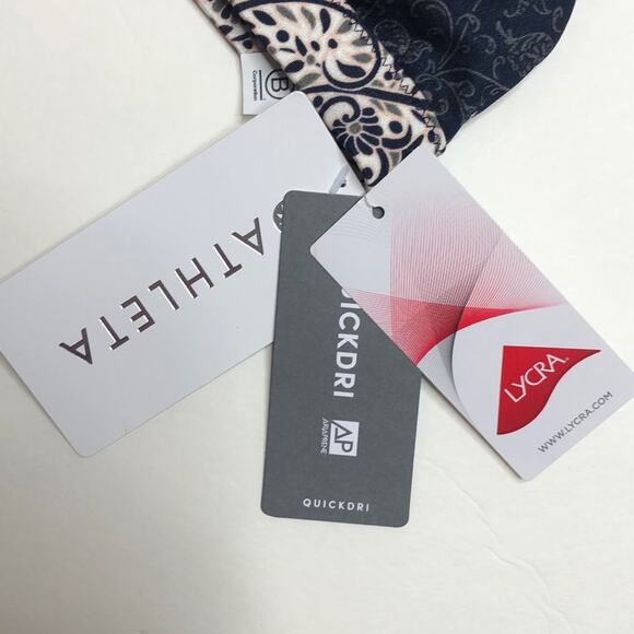 NWT athleta aqualux batik blue bikini top - Picture 5 of 8